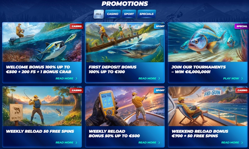 BassBet Casino Promotions Screenshot